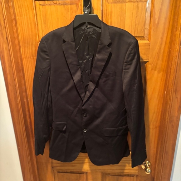 Boss Super 120 Trabaldo Togna 1840 Virgin Wool Suit Jacket Blazer Black 42L NWOT - Picture 2 of 8